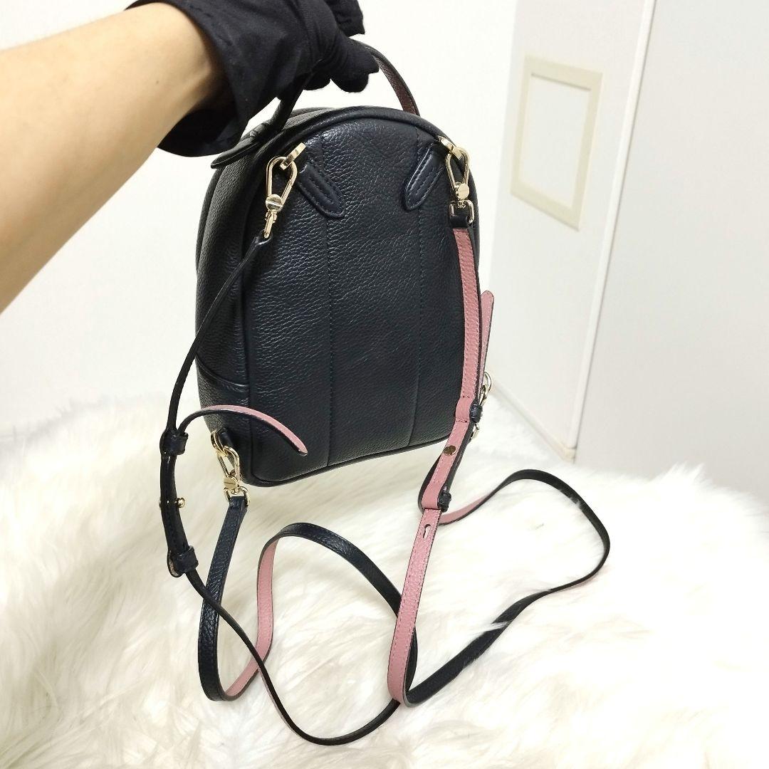 美品・現行 バリー 3way ショルダーバッグ リュック ロゴ レディース 黒