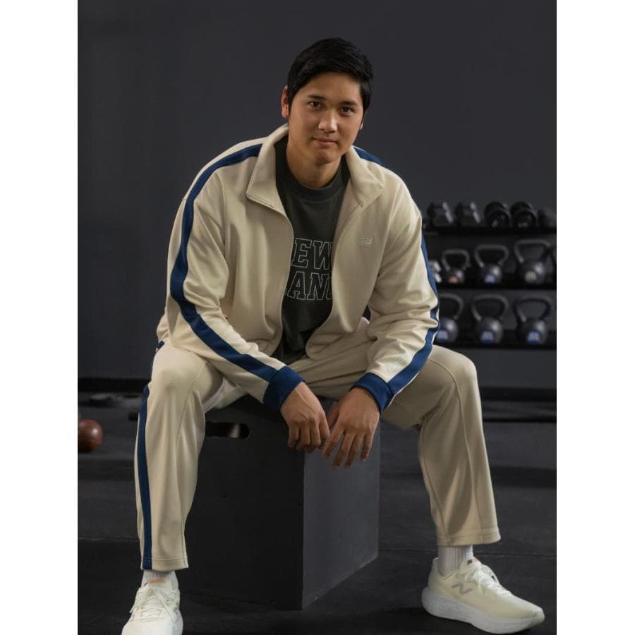 大谷翔平コレクションセットアップジャージ ベージュ＆ネイビ XL