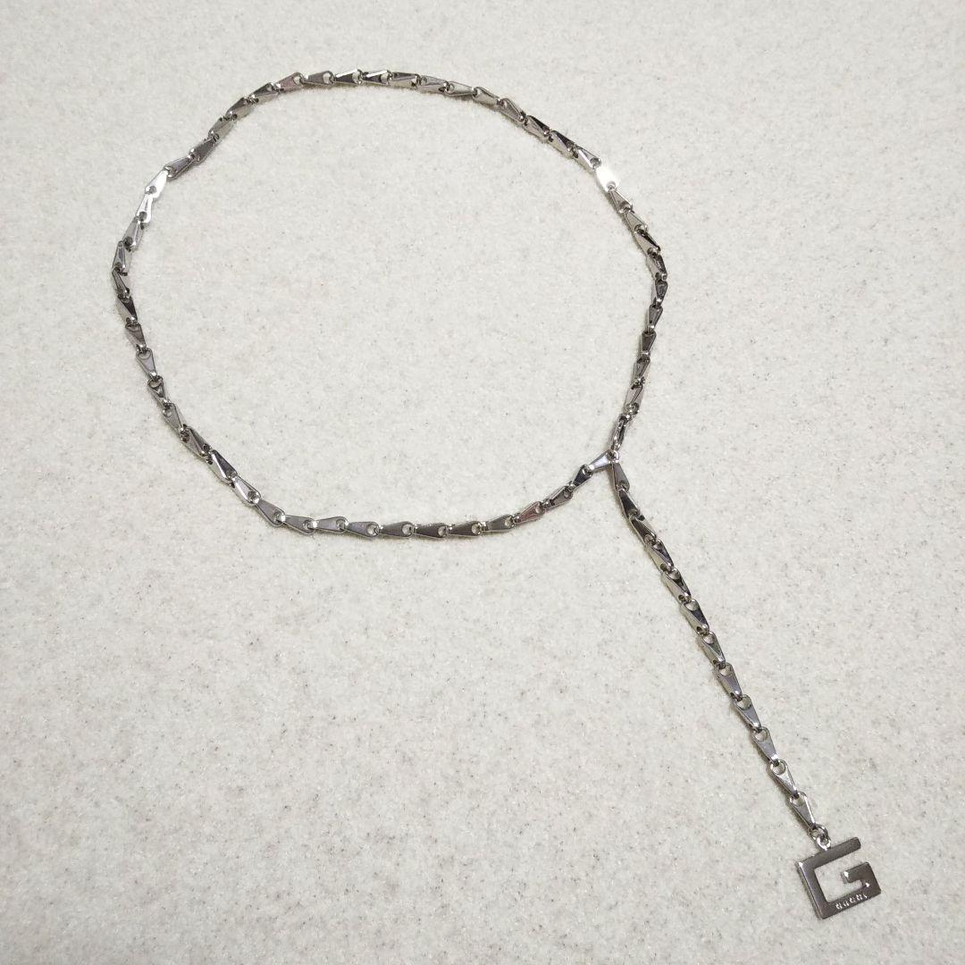 GUCCI】チェーンベルト シルバー ロゴ ブランド ベルト アクセサリー