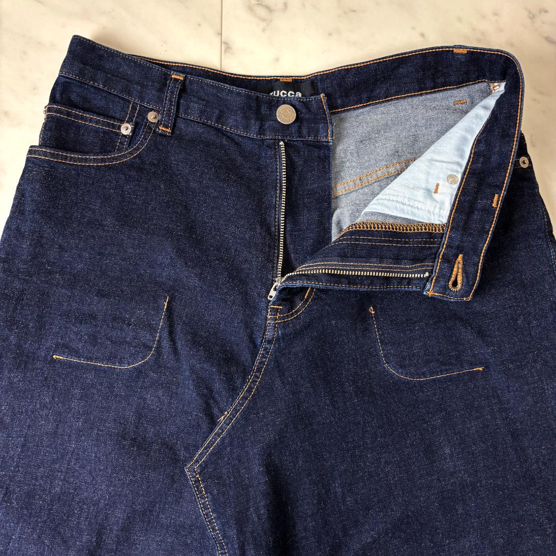 ZUCCa ストレッチ サルエル デニムパンツ M ダークネイビー ズッカ