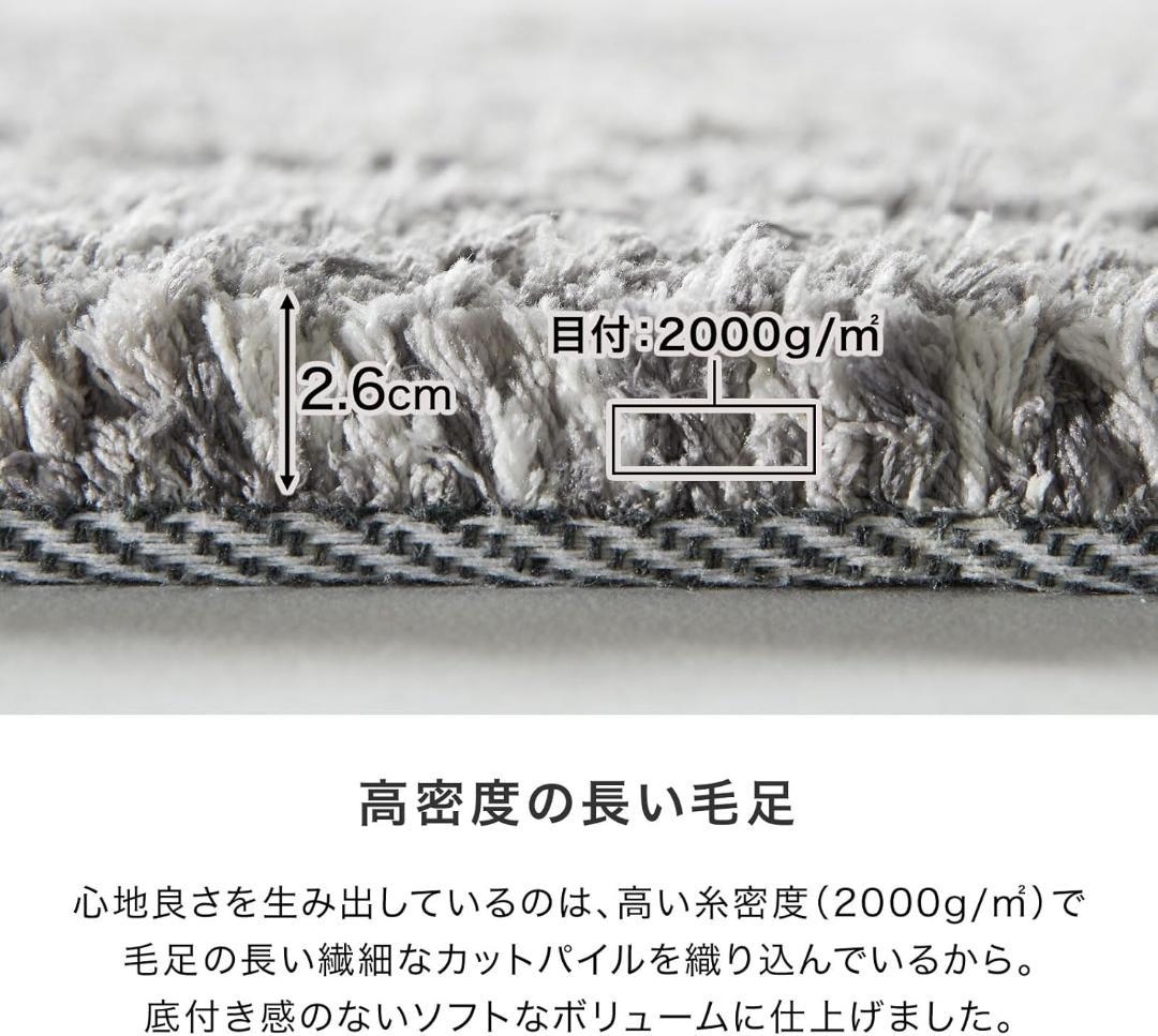 LOWYA NEW デニドラ ダイア シャギー ラグ Lサイズ 3畳 - メルカリ