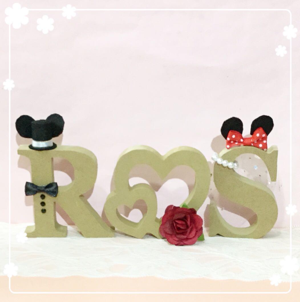 でんきち様確認用♡ウエディングバージョン・イニシャルオブジェ OKINAWA ワタベウェディングのスタッフブログ(撮影小物～イニシャル