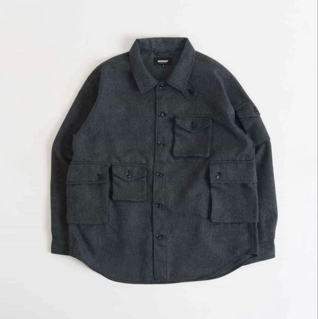 MODMNT モドメント テトロン／ツイード ユーティリティ CPO シャツ MODMNT モドメント テトロン／ツイード ユーティリティ CPO シャツ