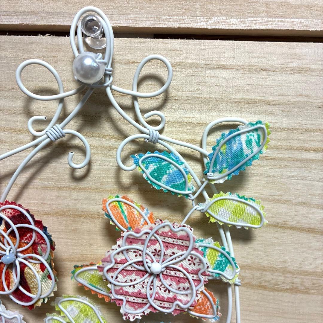 ウォールデコレーション ワイヤークラフト ワイヤーアート フラワー