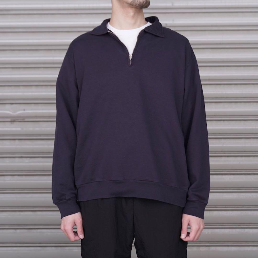 美品comoli 23ssコットンシルクジャージハーフジップPO サイズ2 - メルカリ