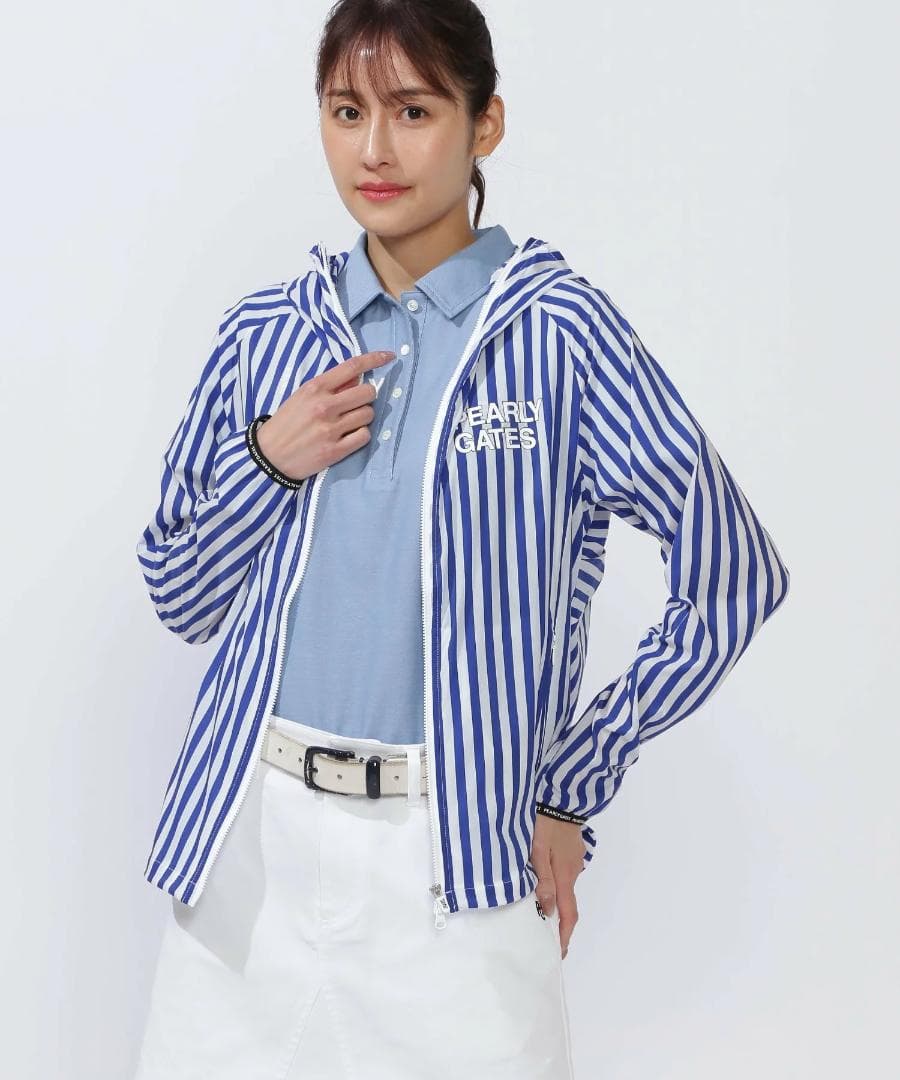 未使用 タグ付き パーリーゲイツ フーディブルゾン ストライプ 2 L ブルー青 楽天市場】パーリーゲイツ（ブルゾン｜レディースウェア）：ウェア