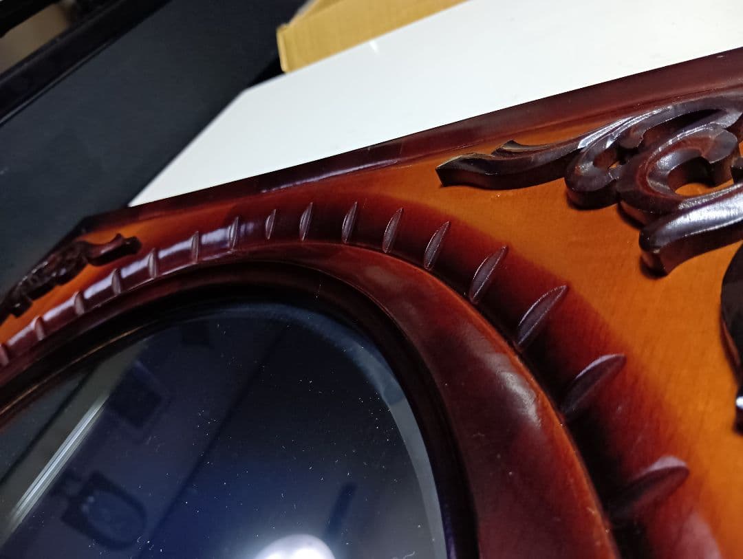 1970's アラベスク コロニアル ウッド オーバル ウォール ミラー