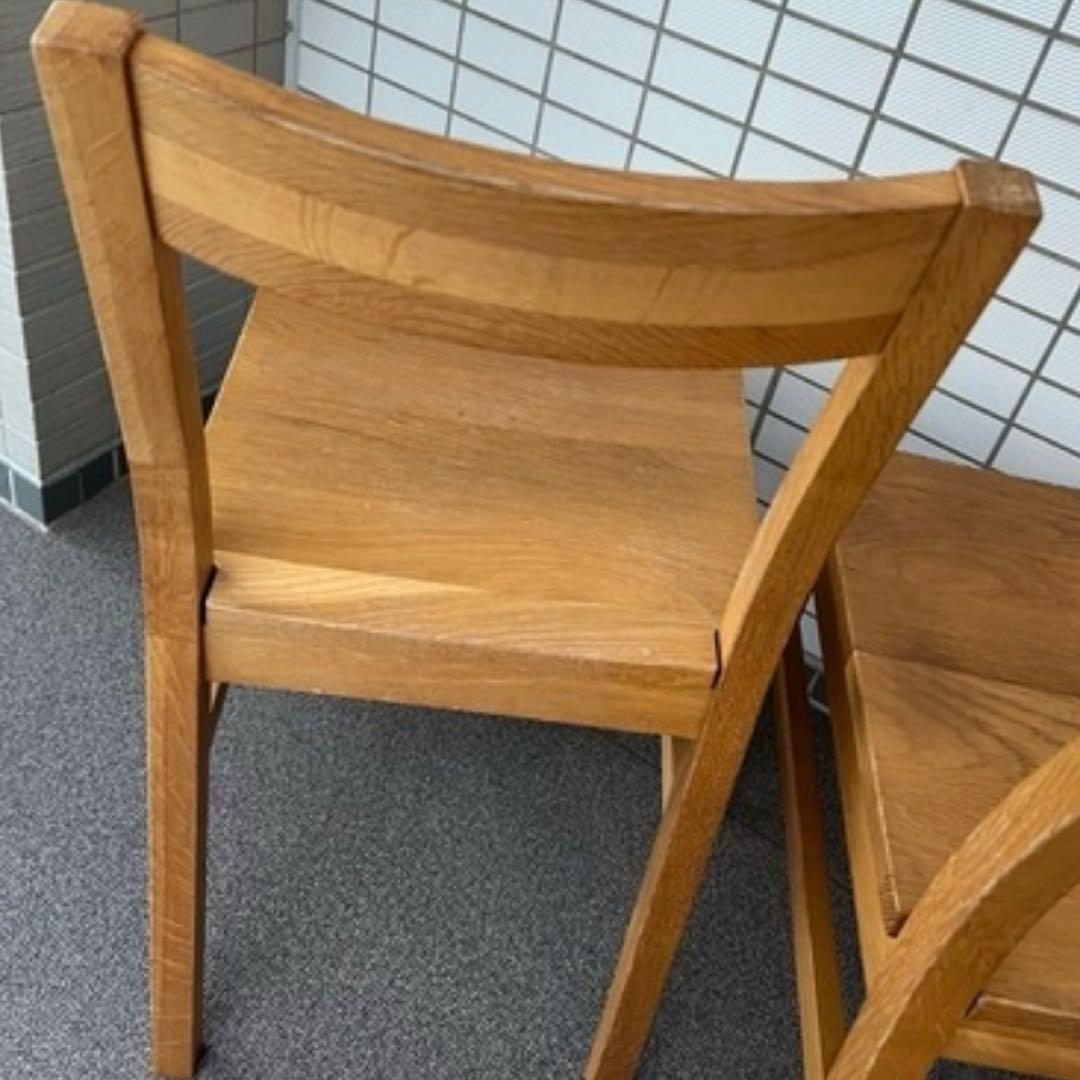 無印良品 廃盤 オーク無垢材 ダイニングチェア 1脚 4脚出品中①