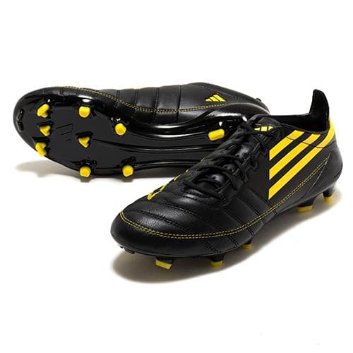 ！売りつくしセール！adidas F50 レザー2010 サッカーシューズ黒/黄 売りつくしセール！adidas F50 レザー2010 サッカーシューズ黒/黄