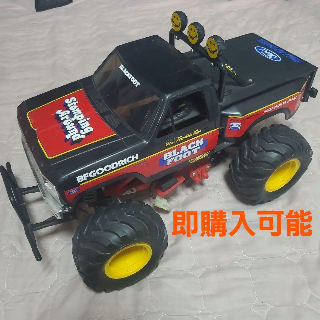 【ジャンク品】　ラジコンカー　タミヤ　ブラックフット　1/10 タミヤ 電動RCカーシリーズ 1/10RC オフロードピックアップ ブラック