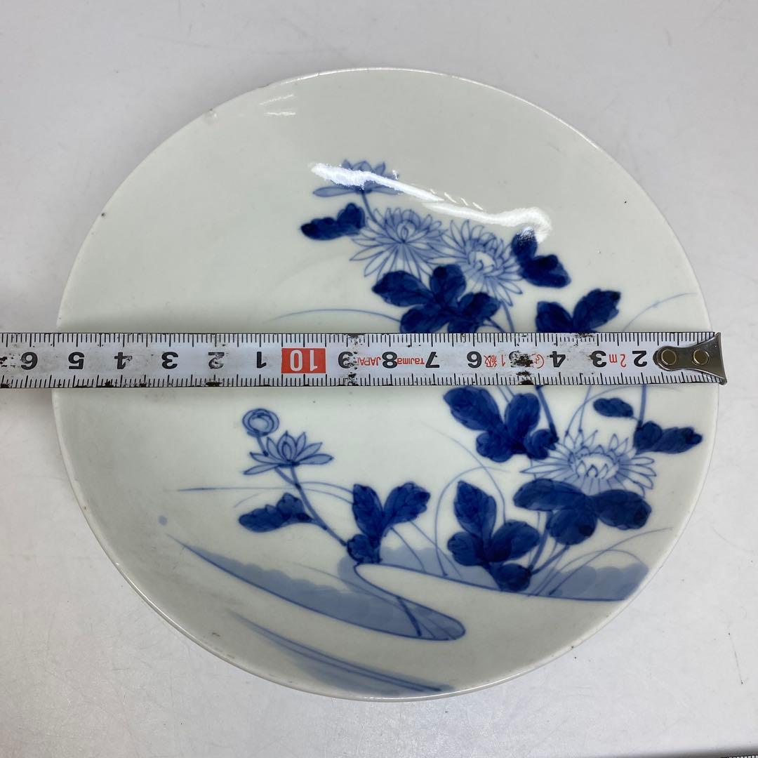 江戸後期 鍋島焼 櫛目高台 中皿 直径15.8㎝タトチ 東さ7-0330