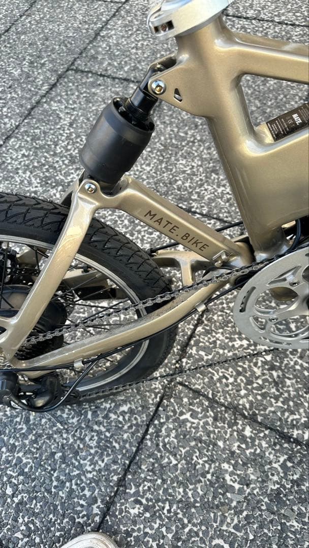 MATE City 折りたたみ電動アシスト自転車 シャンパンポップ