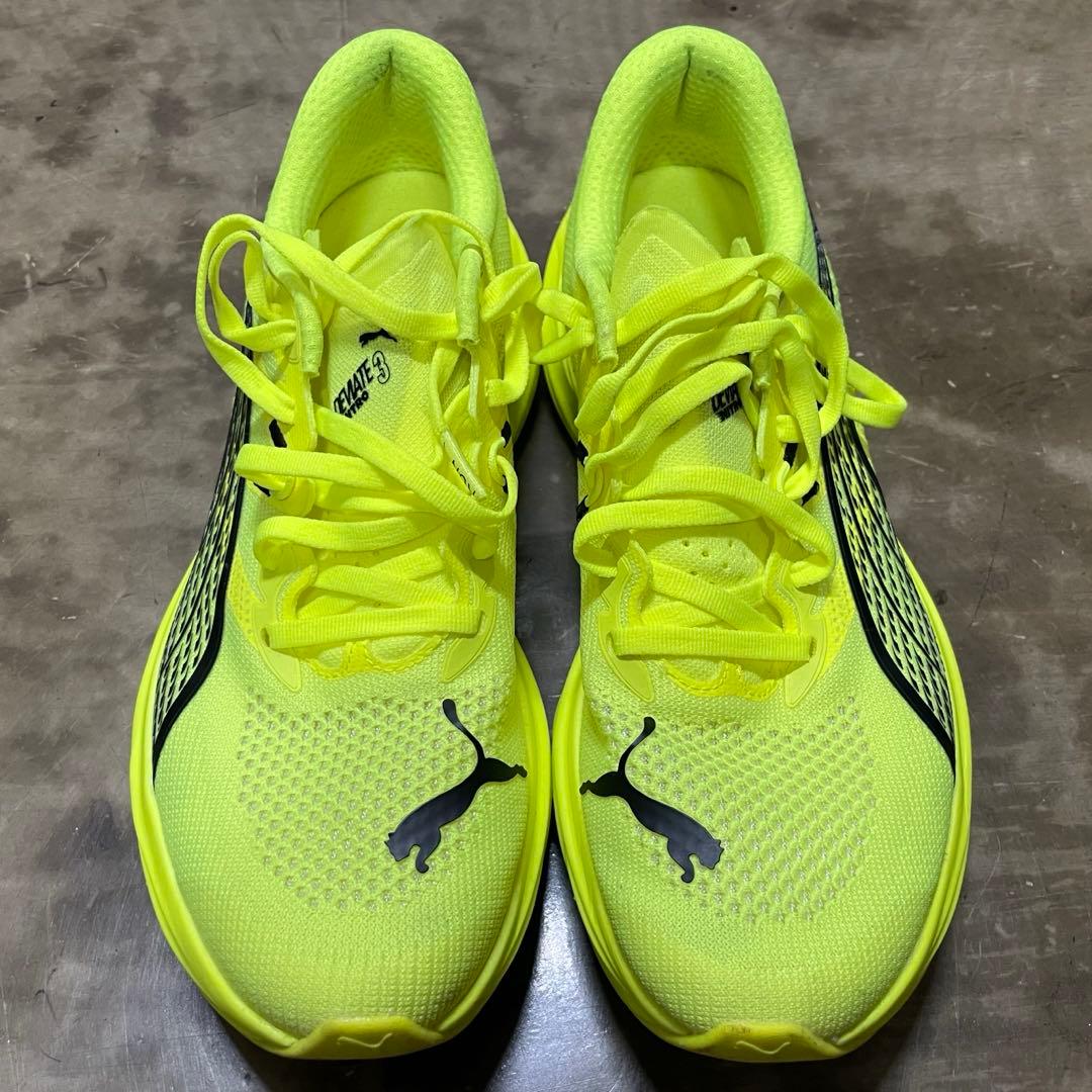 【美品】PUMA プーマ ディヴィエイトニトロ3 イエロー 25.5cm