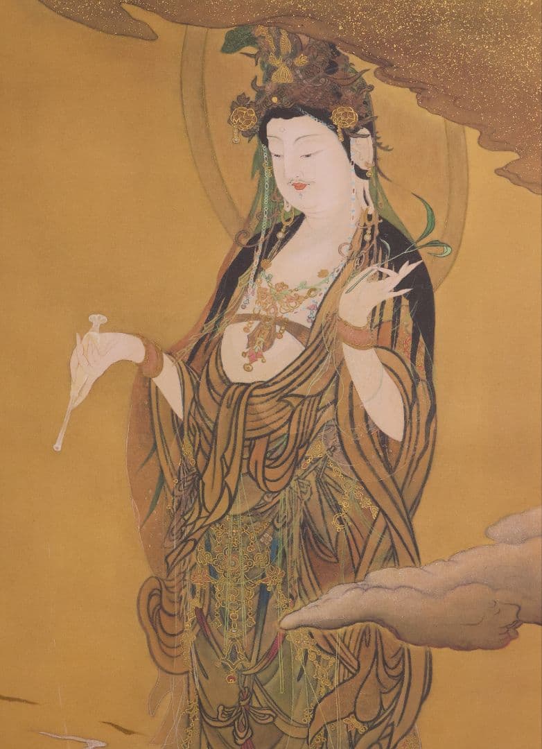 複製】大塚工藝社 狩野芳崖 悲母観音 限定300部 絹本 掛軸 【MA704