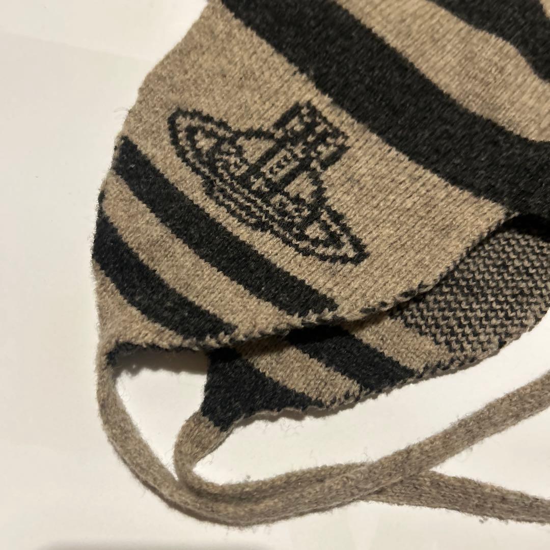 Vivienne Westwood ボーダーニットキャップ 耳当てニット帽 - メルカリ