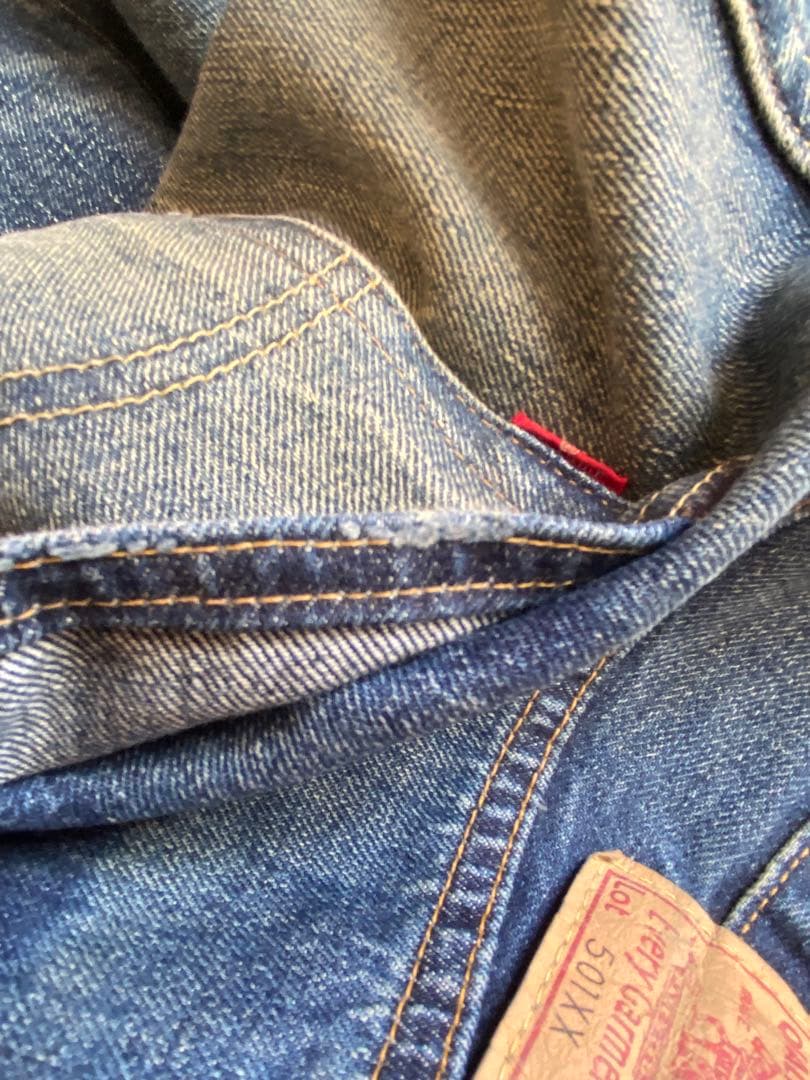 リーバイスLevi's55501 LVCレプリカ復刻501XX赤耳w32大きめ