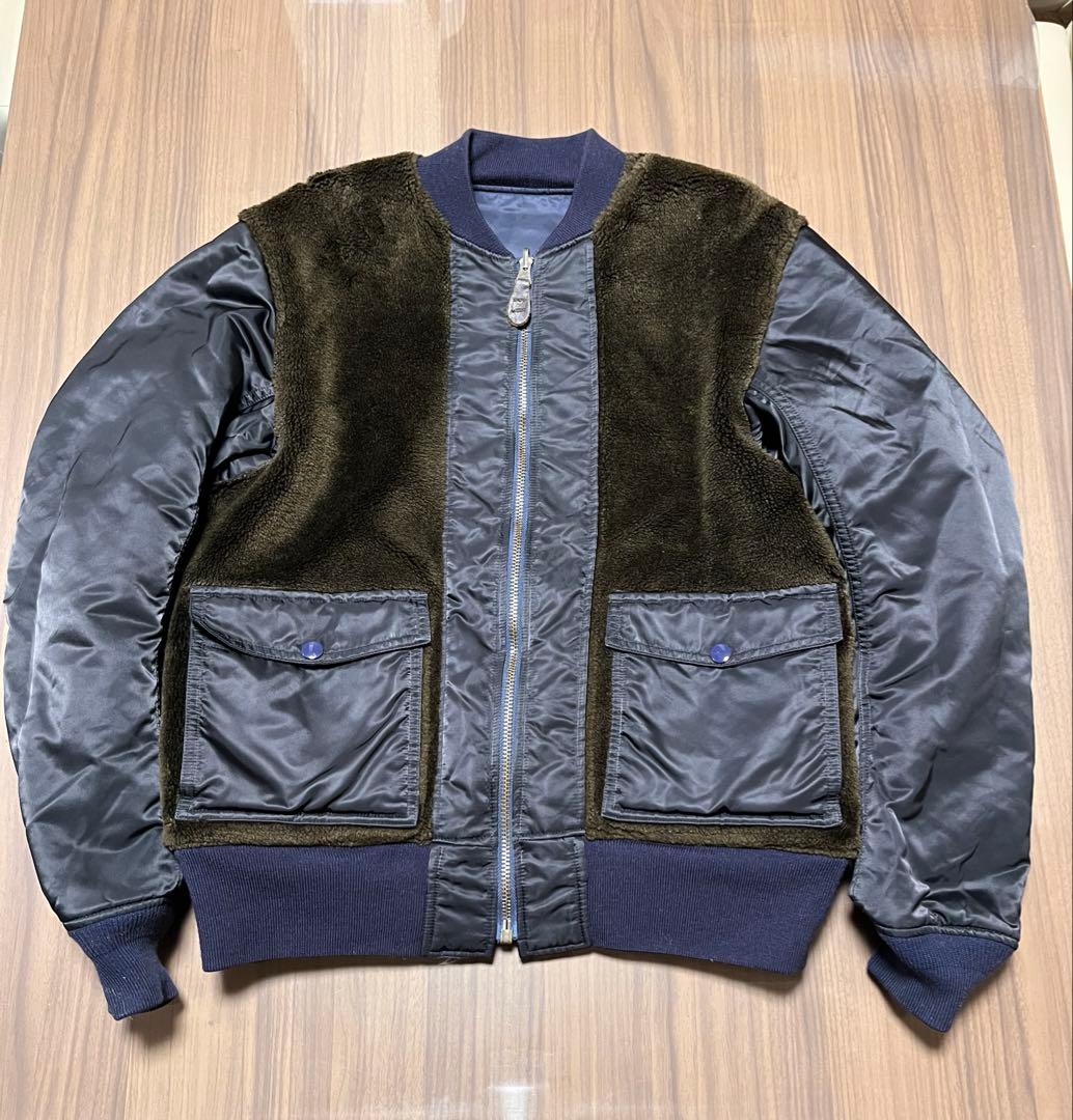 美品 ハリラン MA1 フライトジャケット リバーシブル ブ