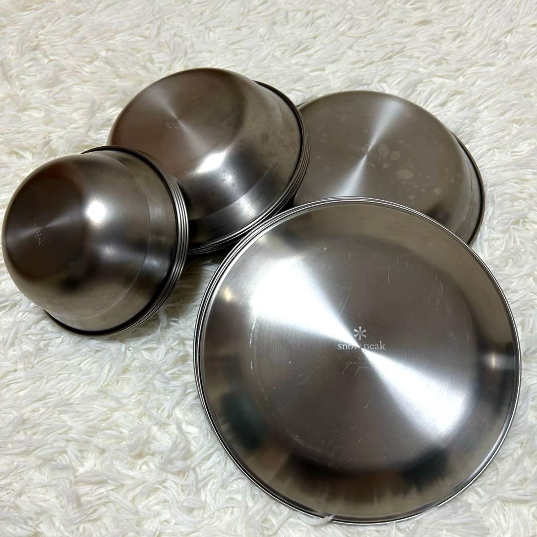 スノーピーク ディナープレート 16点 テーブルウェアセット ステンレス