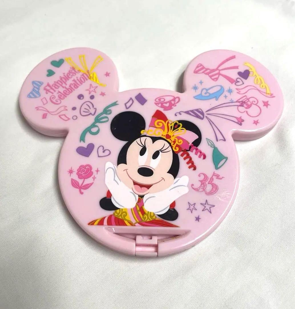 ディズニーリゾート公式 35周年限定品 ミニー ピンクミラー 鏡 手鏡