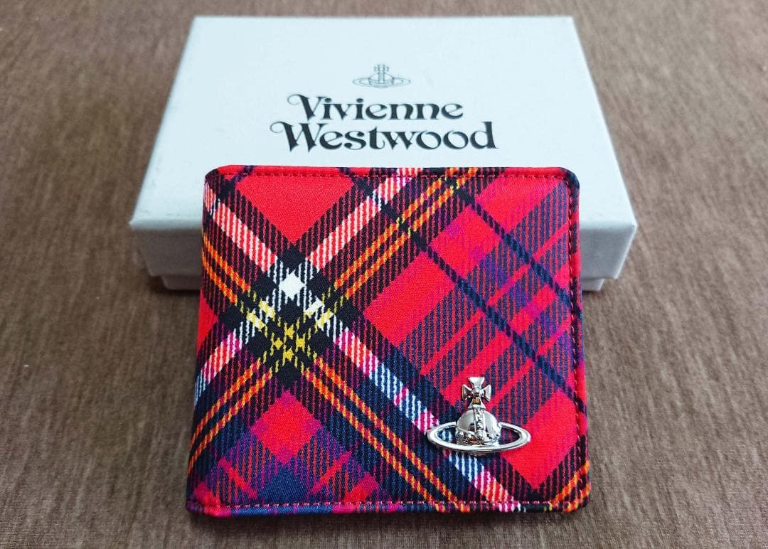 新品 Vivienne Westwood 財布 タータンチェック 赤 - メルカリ