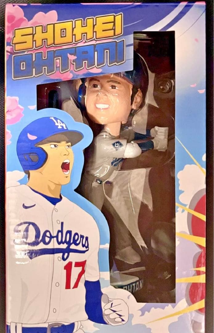 大谷翔平ボブルヘッドグレービジターユニフォーム5/16配布1700個限定