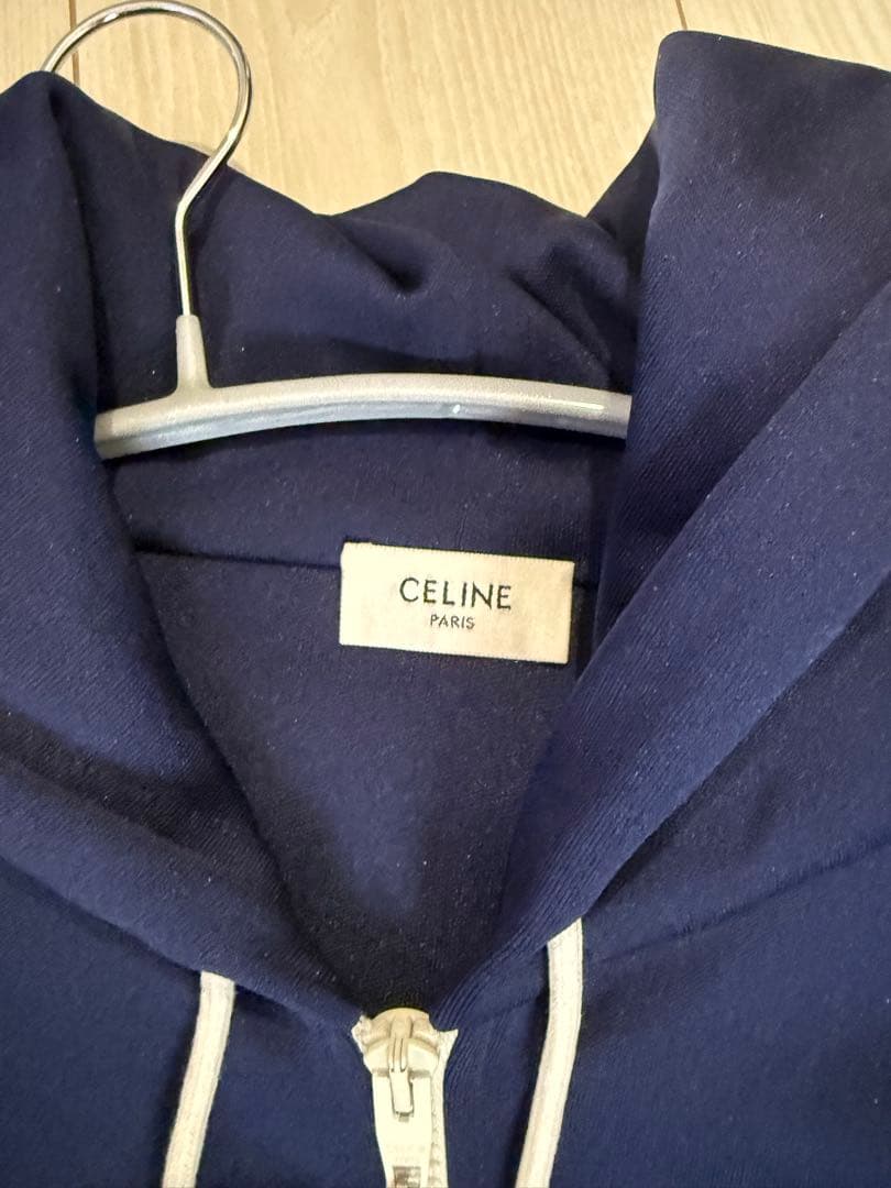 CELINE ネイビー フード付きジャージ 上下セット - メルカリ
