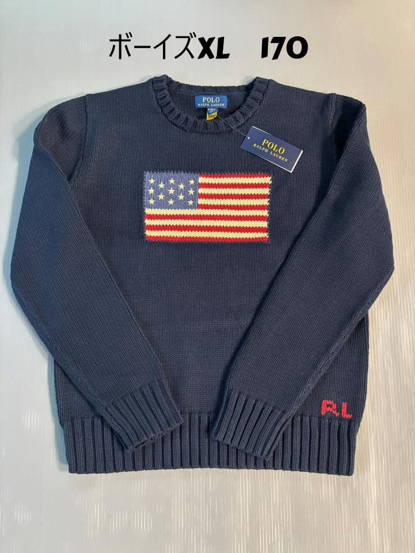 最新新品ラルフローレン コットン　セーター　フラッグ 　国旗　ボーイズXL170 楽天市場】POLO RALPH LAUREN ラルフローレン BOYS フラッグ コットン