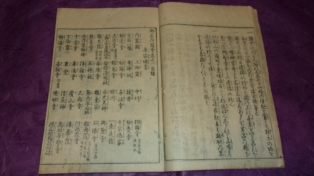 都名所図会6冊揃い 木版画集「天明6年(1786年)再版 京都