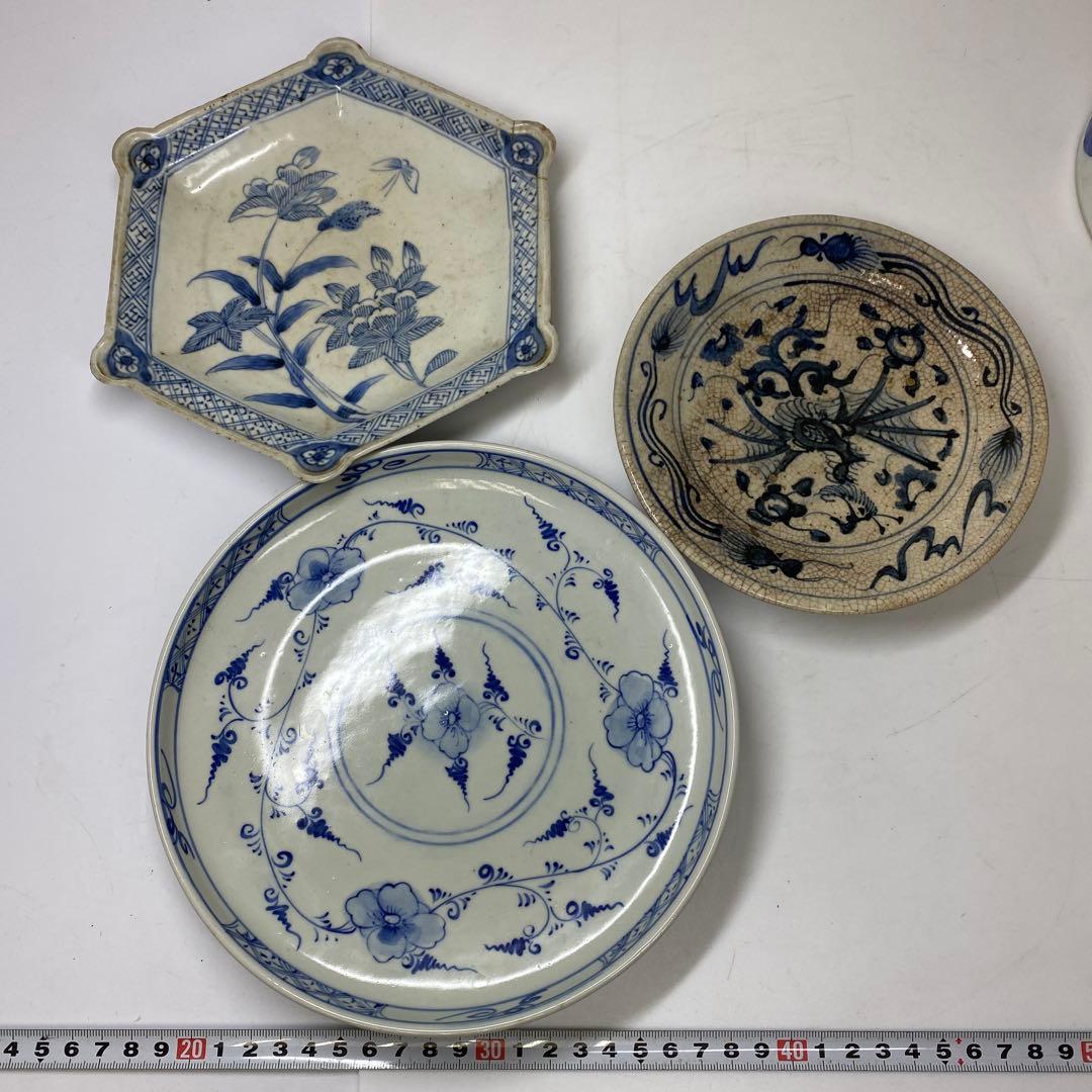 古伊万里 染付盃洗 中皿 蕎麦猪口色々 9点タコサ 東さ7-