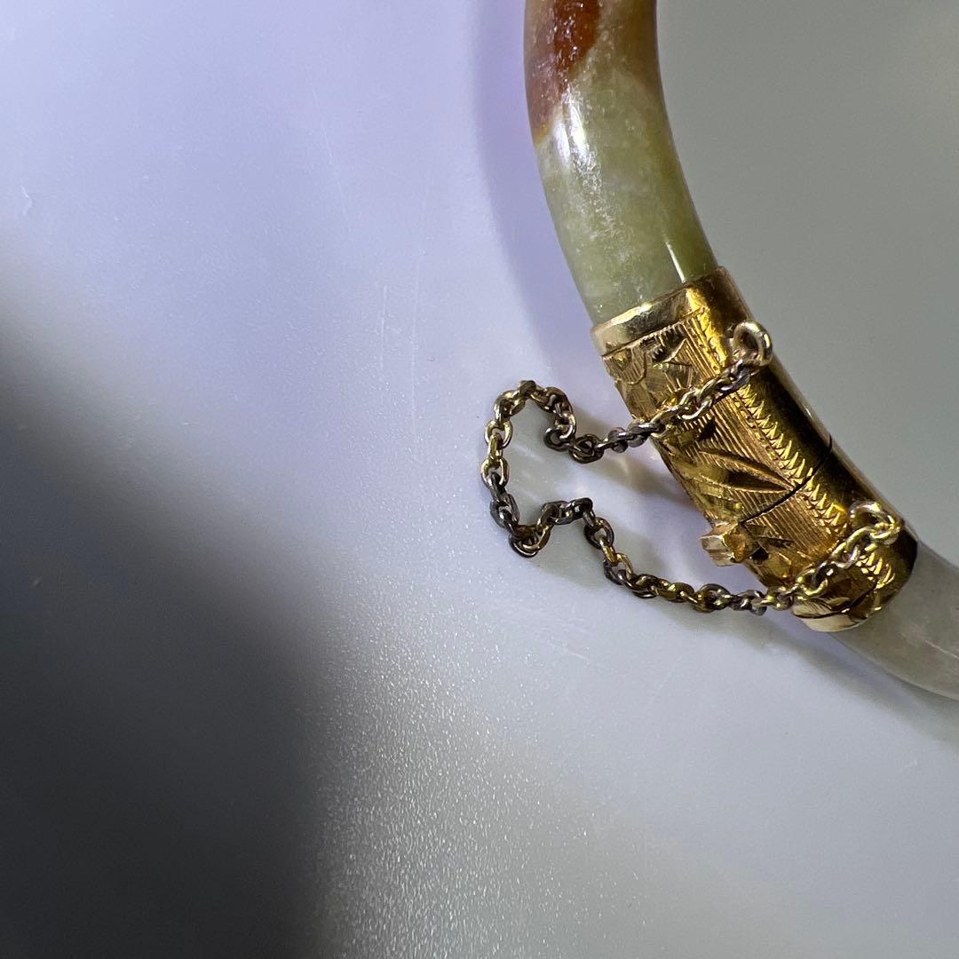 14K刻印 翡翠バングル 31g 東Y8-0109☆2Fトヒチサ