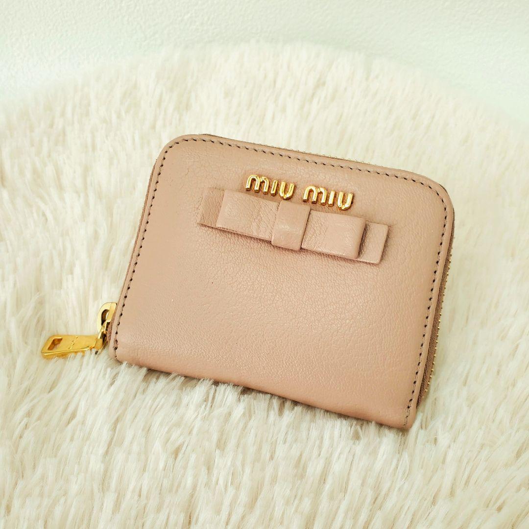 miu miu　ケース　カードケース　ラウンドファスナー　マドラス　ピンク 楽天市場】新品同様 miumiu ミュウミュウ コインケース/カードケース