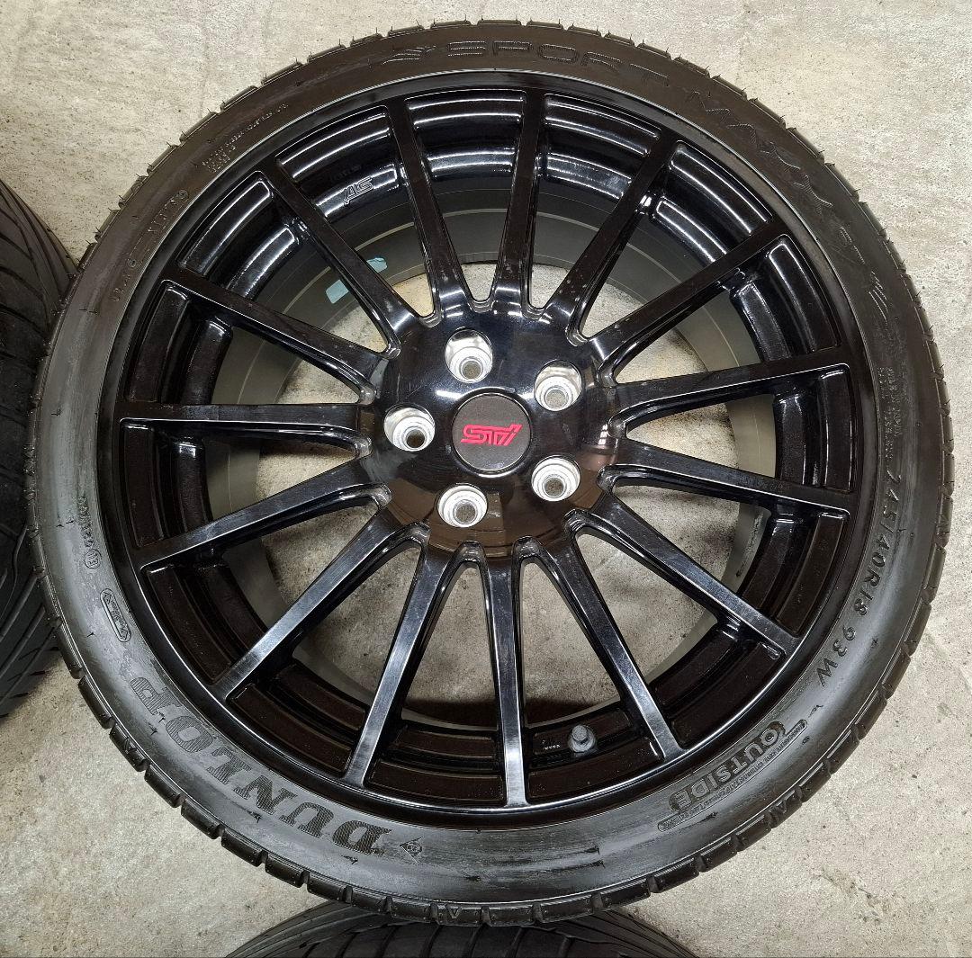 【極上品】スバル WRX STI 純正 ホイールタイヤ 4本 8.5J VAB