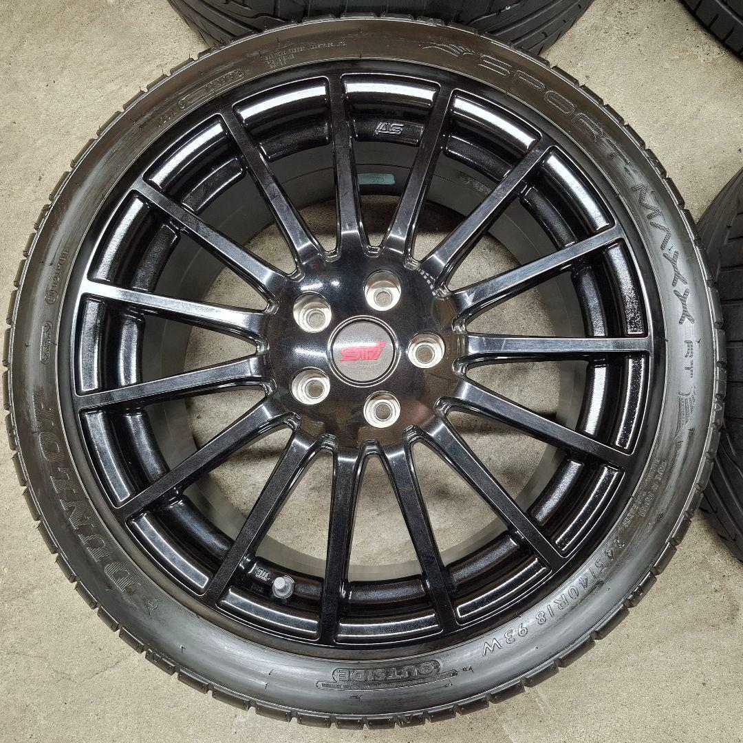 【極上品】スバル WRX STI 純正 ホイールタイヤ 4本 8.5J VAB