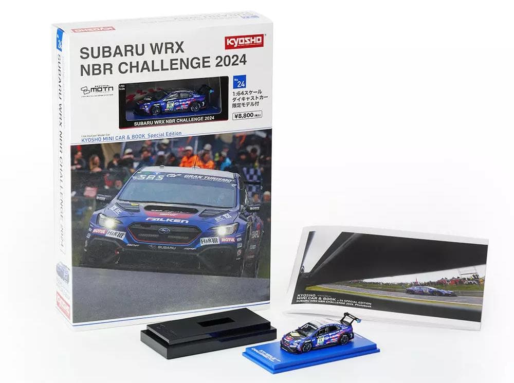 KYOSHO MINI CAR & BOOK No.24- SE OL限定版 PREORDER* Kyosho 1:64 Minicar Book Edition Subaru WRX NBR2024 with