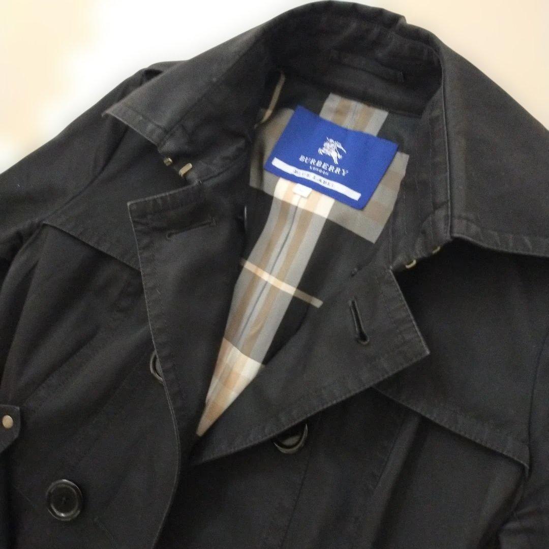BURBERRY BLUE LABEL ブラックトレンチコートサイズ40 - メルカリ