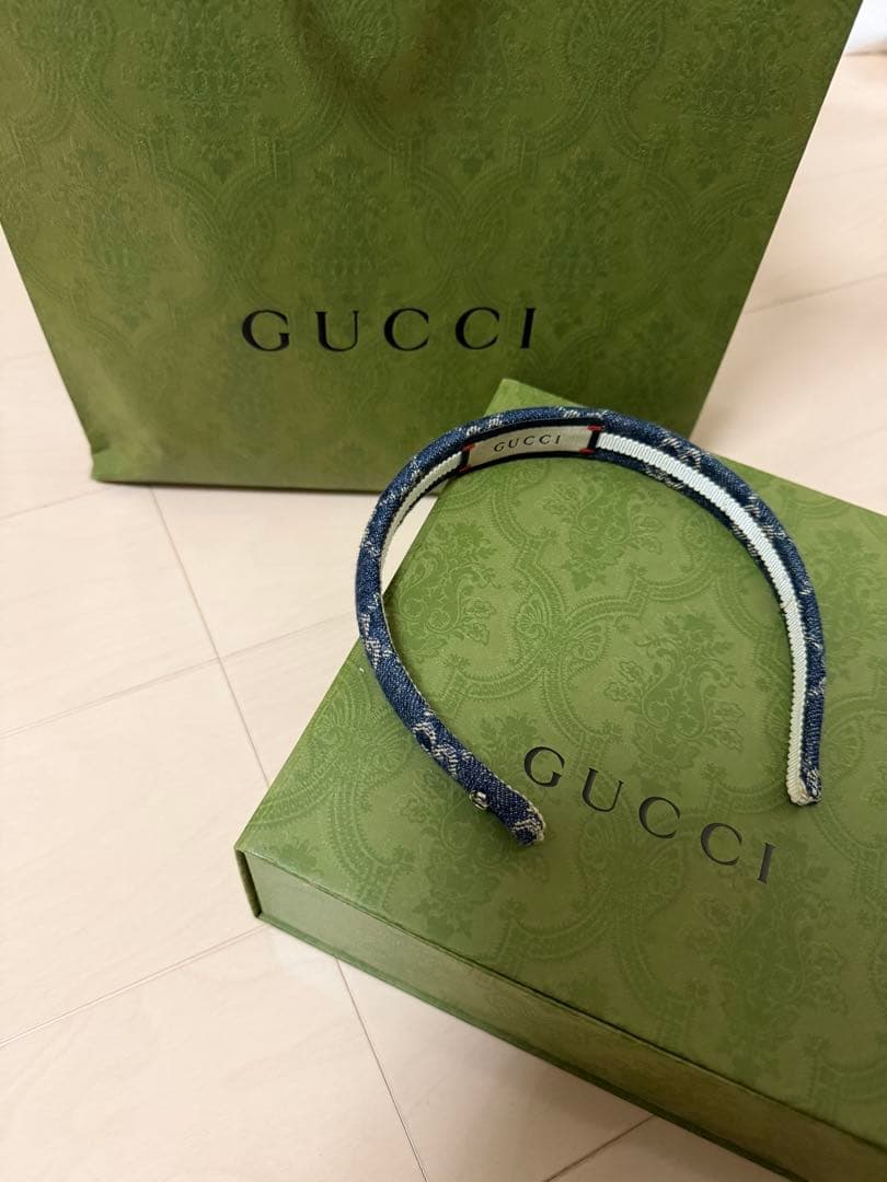 GUCCI デニム カチューシャ GUCCI - GUCCI デニムカチューシャの通販 by a｜グッチならラクマ