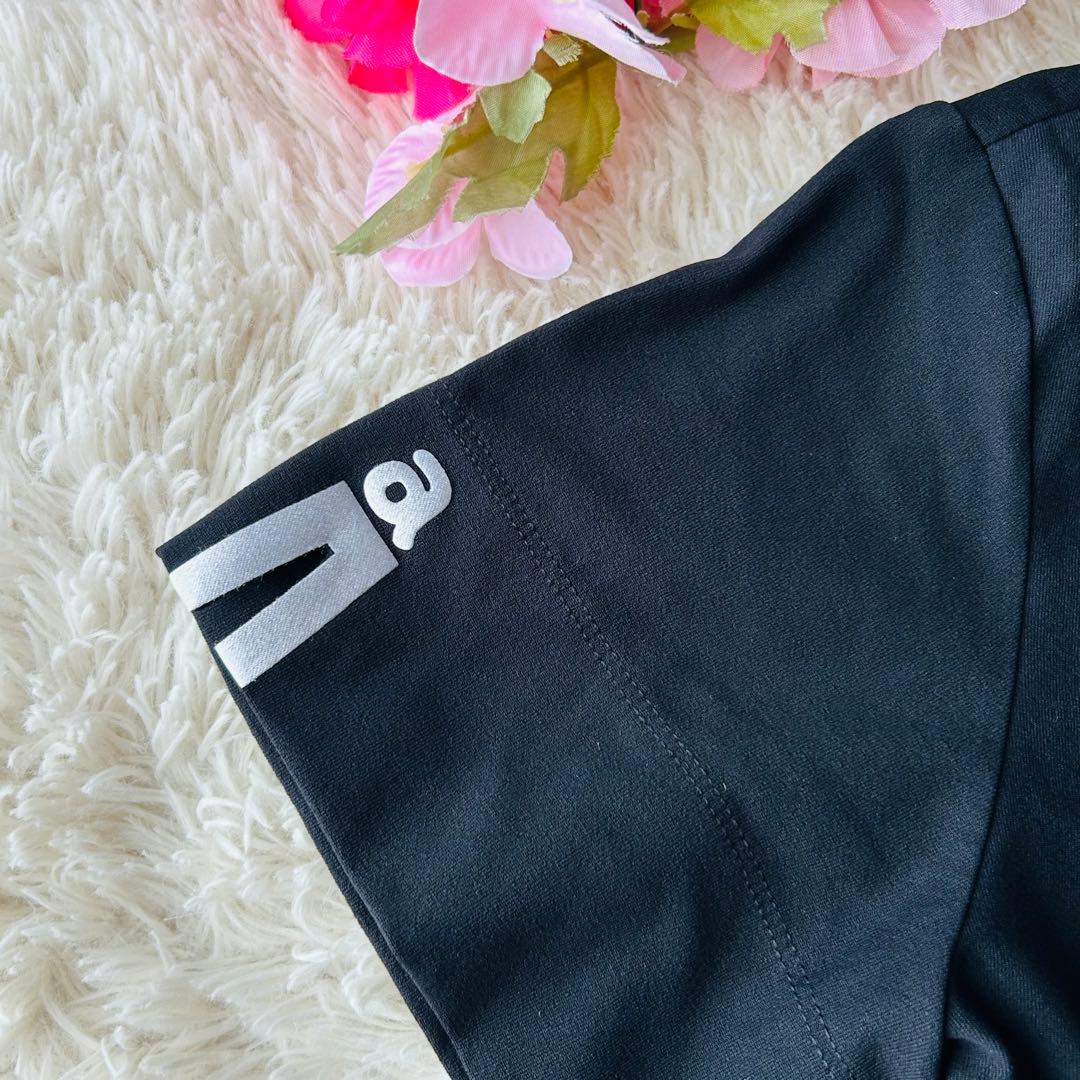 美品】アルチビオレディース 半袖ポロシャツ 36（S）黒ブラック ロゴ