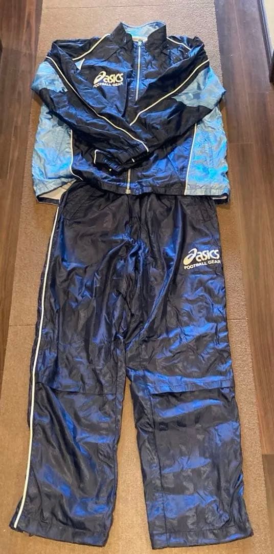 asics ジャージ 黒/青 ASICS（アシックス） ジャージ メンズ 上下 ブランド セットアップ