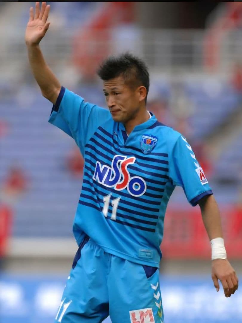 07-08 横浜FC ユニフォーム カズ 三浦知良 新品タグ&特典キーホルダー