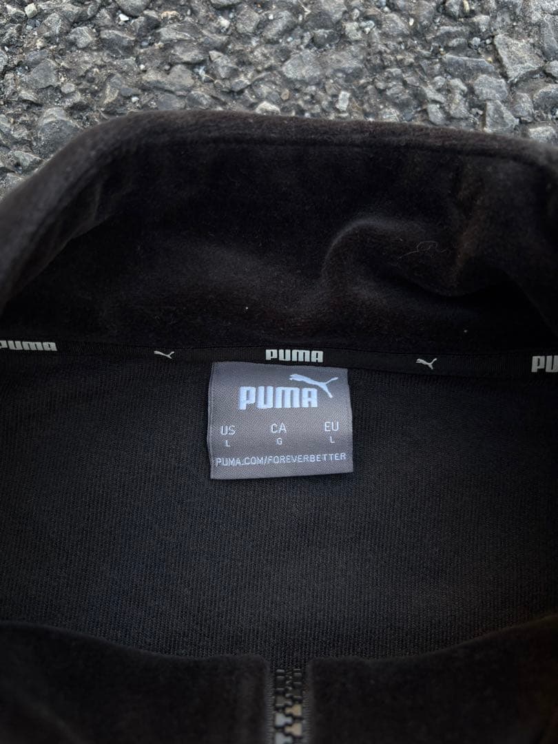 希少】PUMA ベロア トラックジャケット ジャージ ブラック 在原みゆ紀