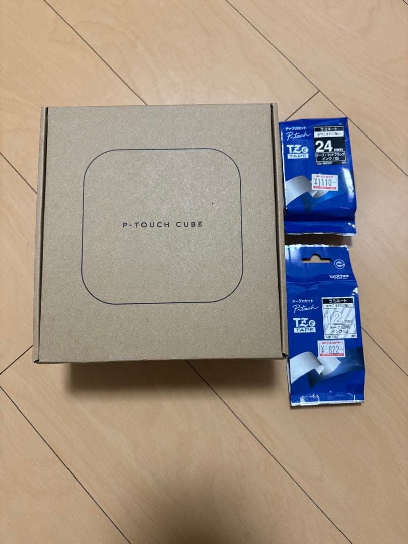 新品未使用P-Touch Cube PT-P710BT TZeテープ2個付き PT-P710BT ブラザー ラベルライター ピータッチ キューブ PT-P710BT