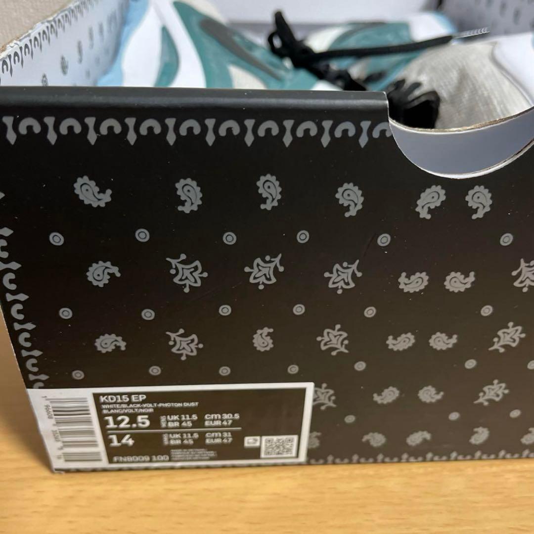 新品 NIKE KD15 EP 白 30.5cm