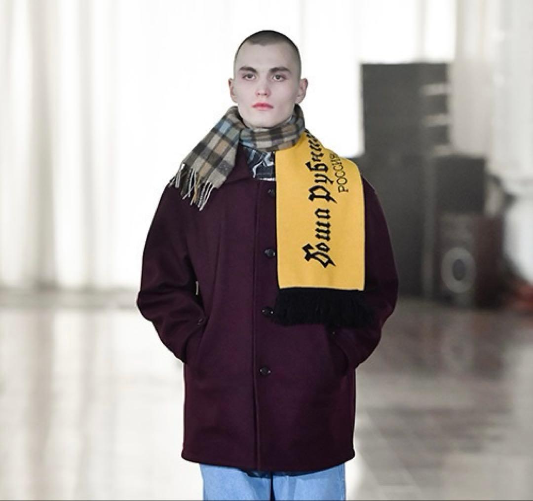 小物 gosha rubchinskiy MIX CHECK SCARF YELLOW gosha rubchinskiy MIX CHECK SCARF YELLOW