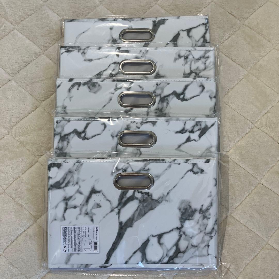 5個 スリーピー 大理石収納ボックス THREEPY 新品 オンライン完売レア品 スリーピー 大理石柄折り畳み収納カラーボックス5個セット浅型 - メルカリ