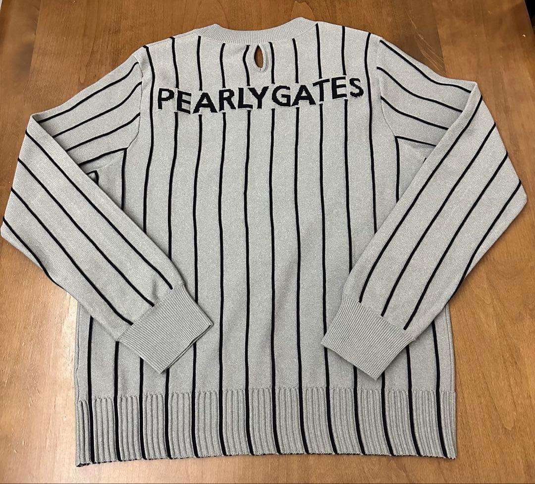 PEARLY GATES ストライプセーター グレー - メルカリ