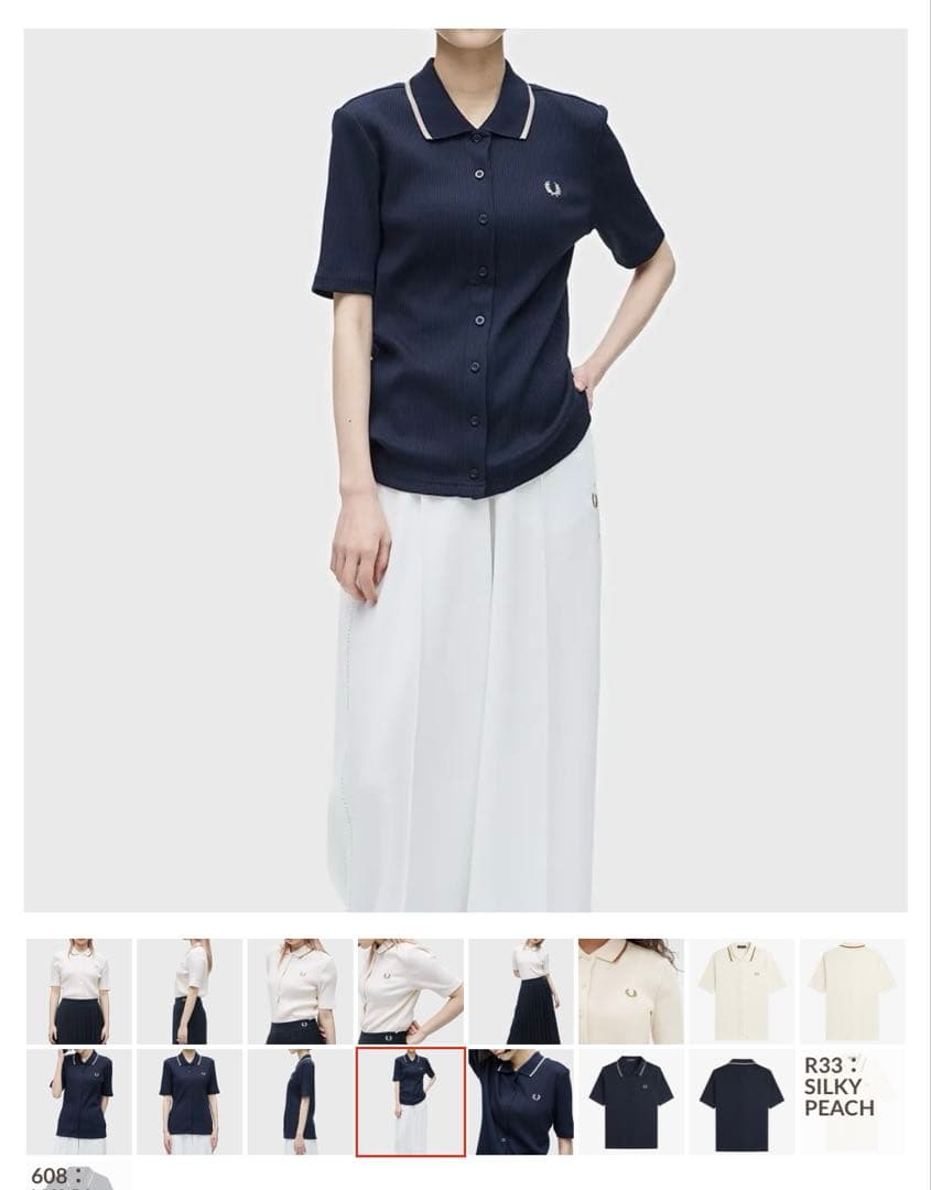 美品】FRED PERRY ネイビーポロシャツ UK 10 レディース