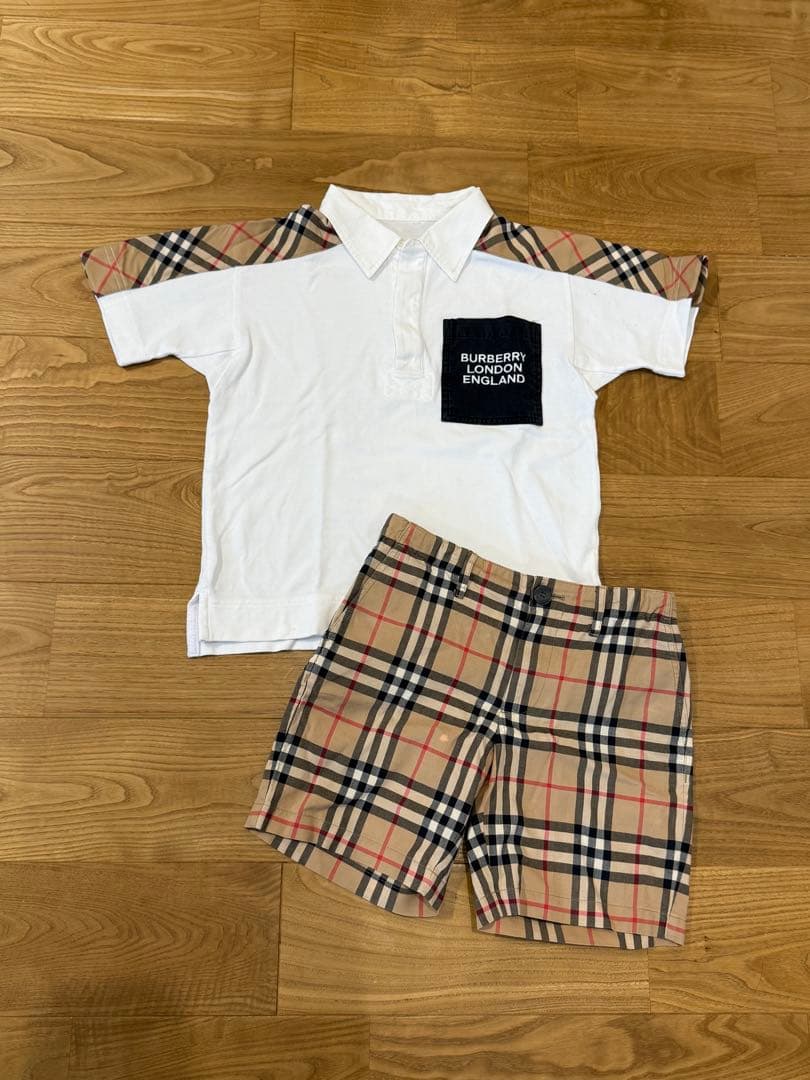 BURBERRY バーバリー ノバチェック ポロシャツ パンツ 6Y116cm - メルカリ