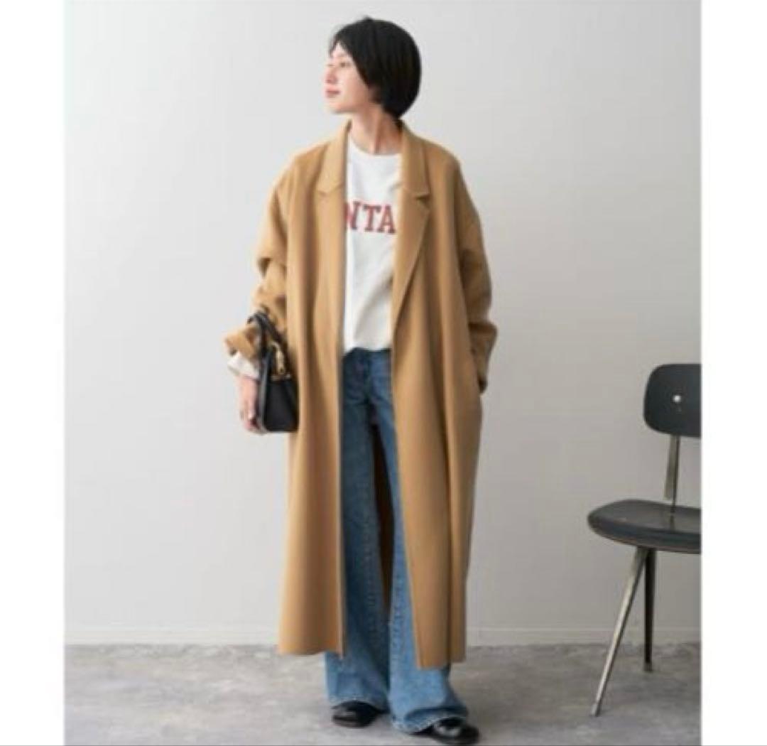 スピックアンドスパンsuper160s ロングチェスターカラーコート サイズ38