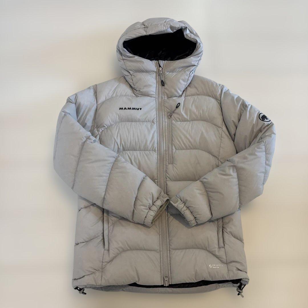 MAMMUT フード付きダウンジャケット グレー