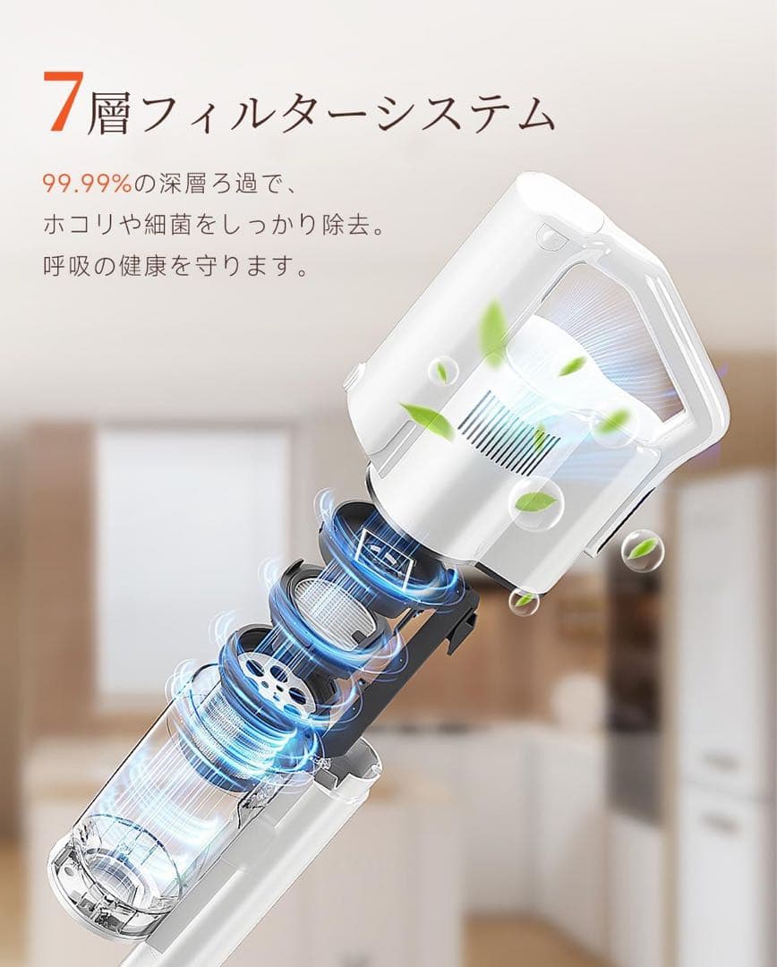 コードレス掃除機 業界初 生体模倣型除塵リング 自動ゴミ収集ドック 3in1
